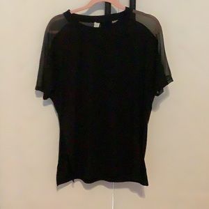 Black tee with lace